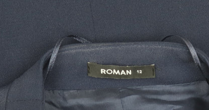 Roman Women's Blue Size 12 Shawl Collar Blazer Jacket