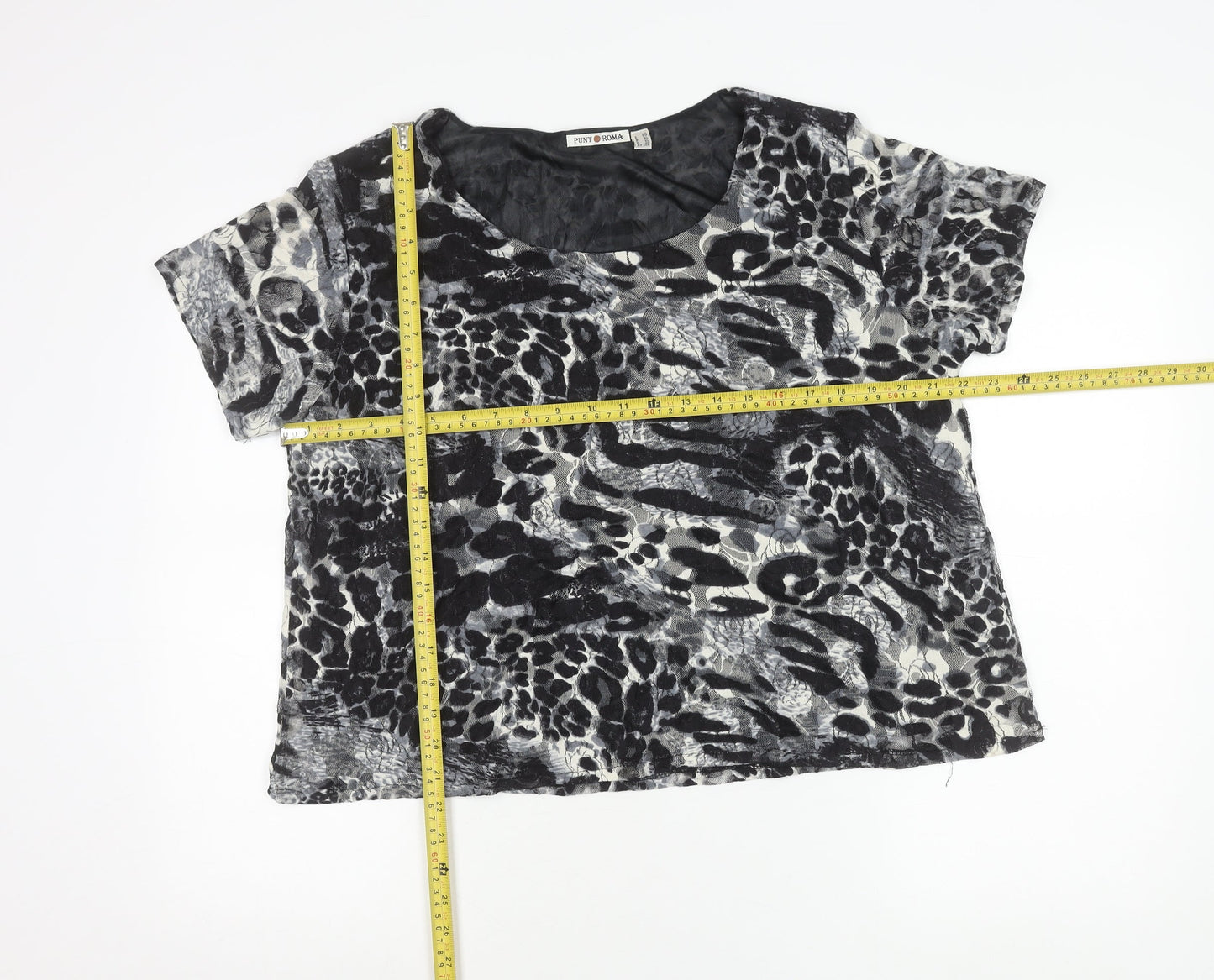Womens UK Size XL Punt Roma Multicoloured Basic T-Shirt