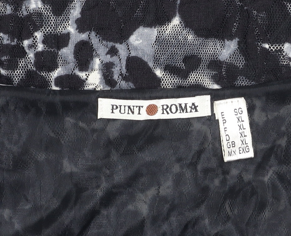 Womens UK Size XL Punt Roma Multicoloured Basic T-Shirt