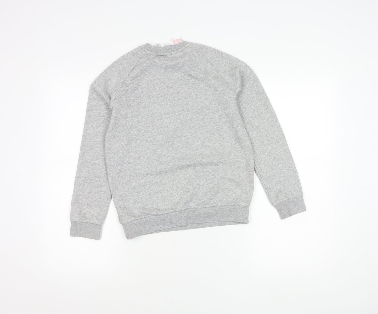 Adidas Girls Grey Logo Sweatshirt 10-11 Years Pullover Crew Neck