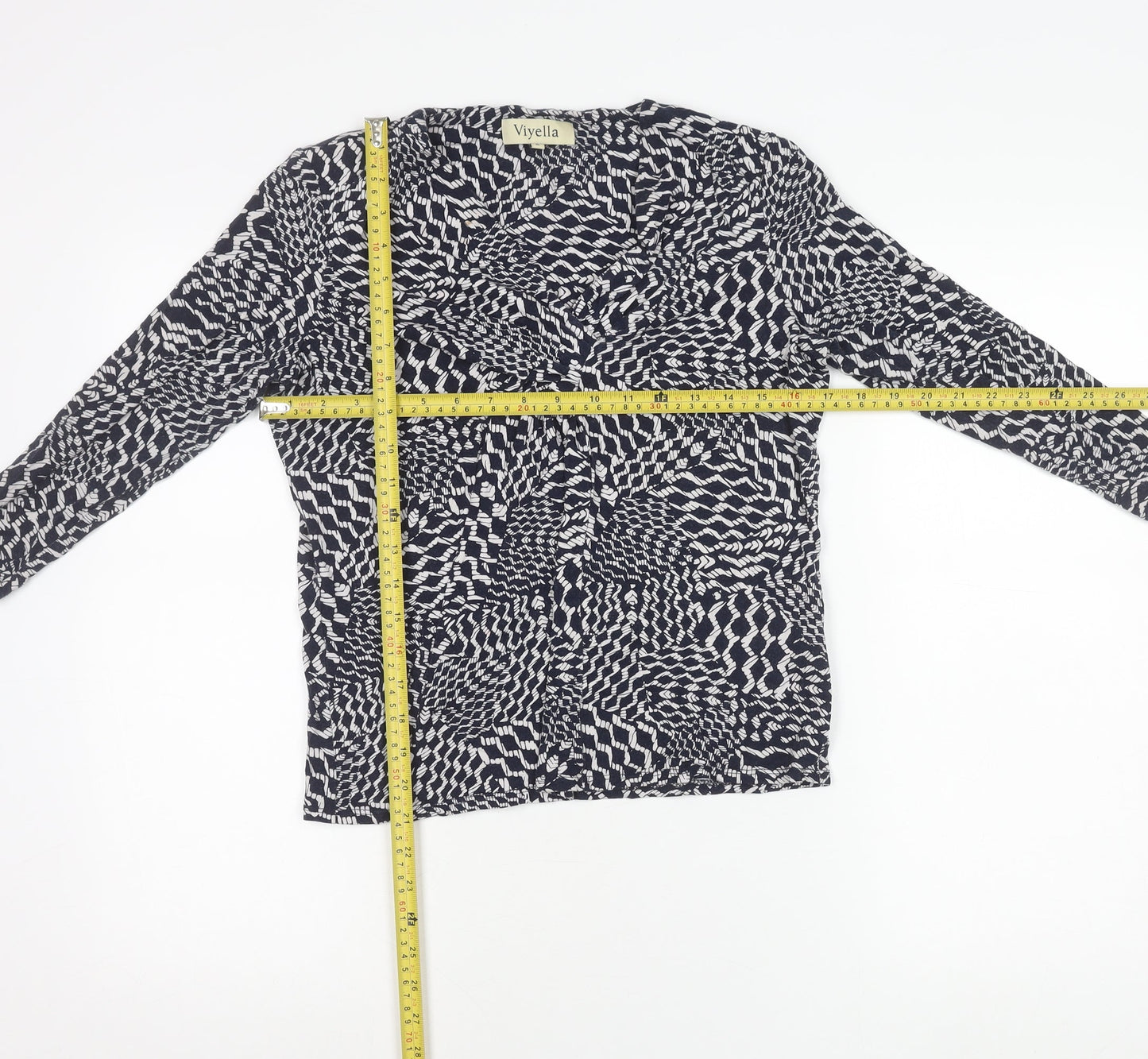 Womens UK Size M Viyella Blue Tunic Blouse