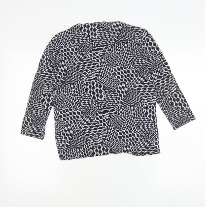 Womens UK Size M Viyella Blue Tunic Blouse