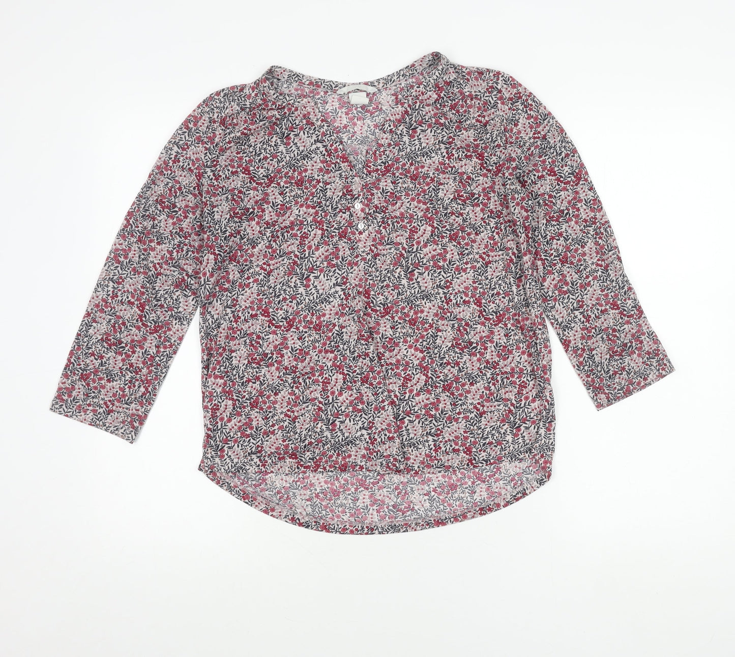Womens UK Size S H&M Multicoloured Tunic Blouse