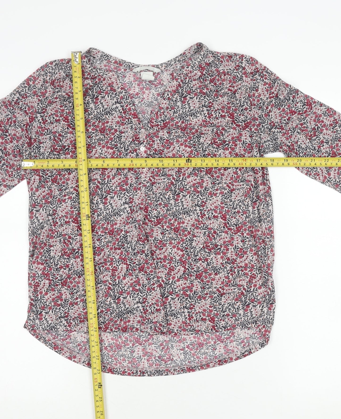 Womens UK Size S H&M Multicoloured Tunic Blouse