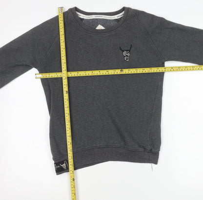 USHI Boys Grey Crew Neck Sweatshirt 10 Years Pullover Fleece Casual