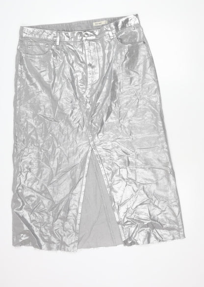 Marks and Spencer Women’s Silver Midi Pencil Skirt Size 20