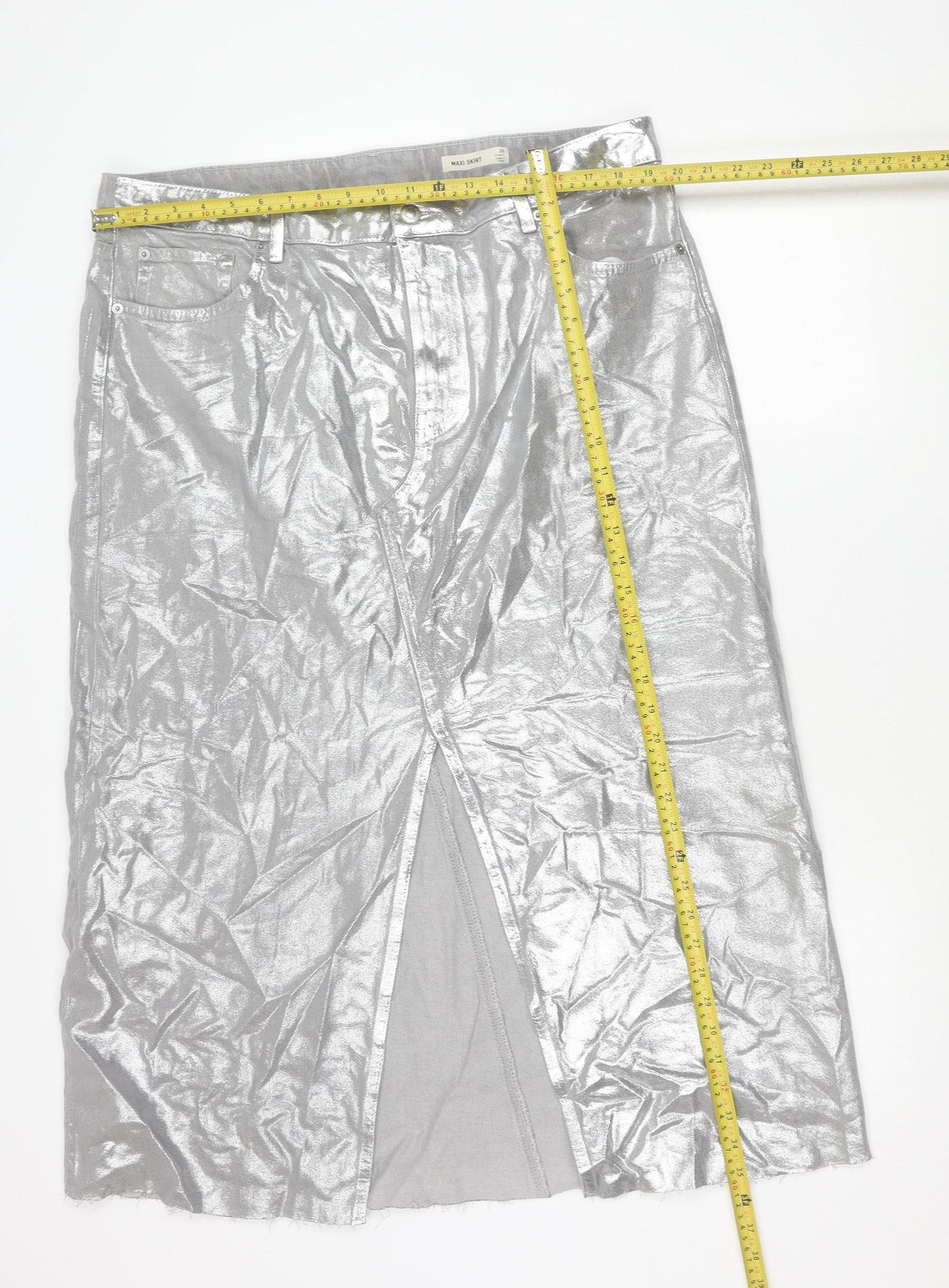 Marks and Spencer Women’s Silver Midi Pencil Skirt Size 20