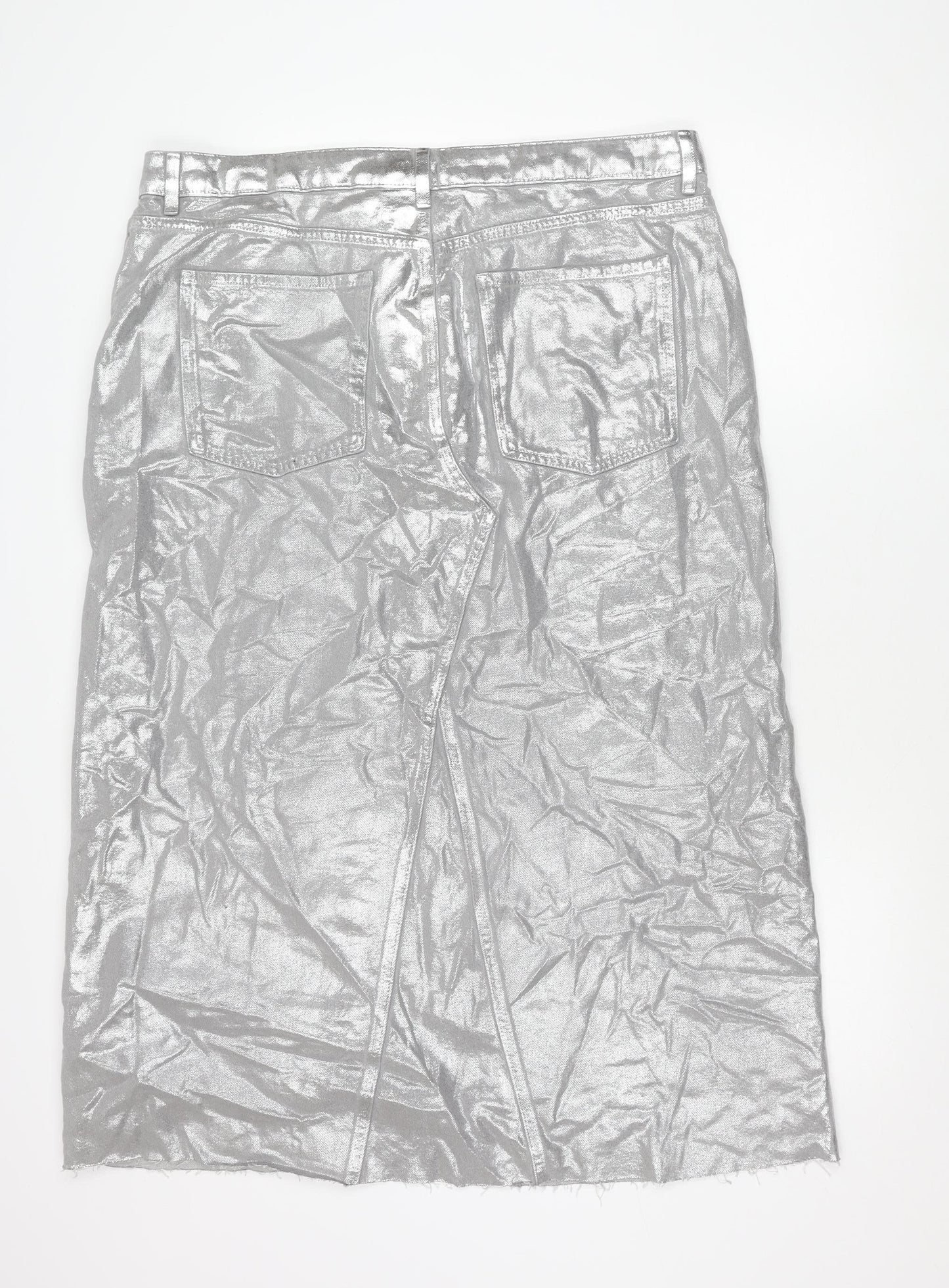 Marks and Spencer Women’s Silver Midi Pencil Skirt Size 20