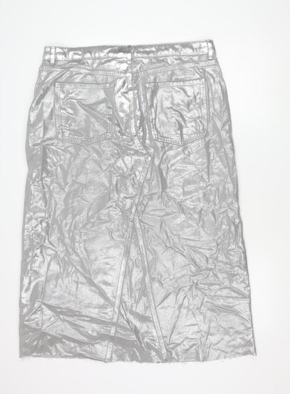 Marks and Spencer Women’s Silver Midi Pencil Skirt Size 20