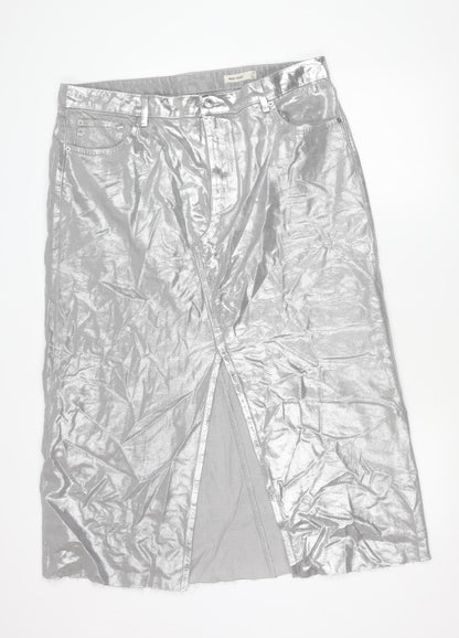 Marks and Spencer Women’s Silver Midi Pencil Skirt Size 20