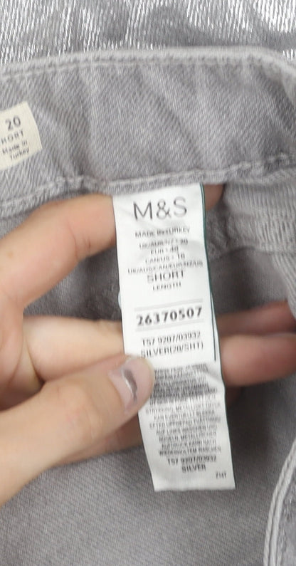 Marks and Spencer Women’s Silver Midi Pencil Skirt Size 20