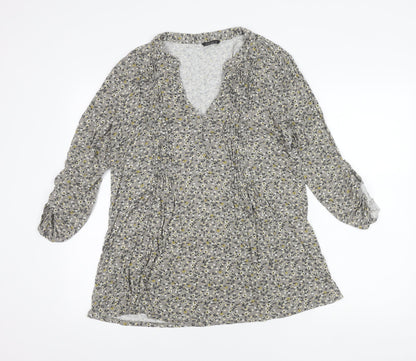 Womens UK Size 14 Roman Grey Tunic Blouse