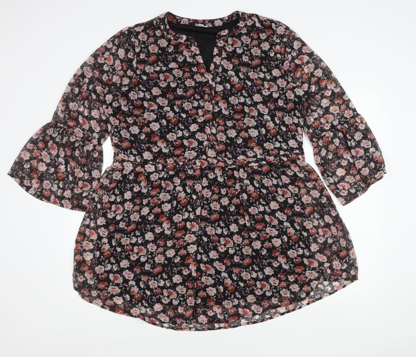 Womens UK Size 14 Jacqueline de Yong Multicoloured Tunic Blouse