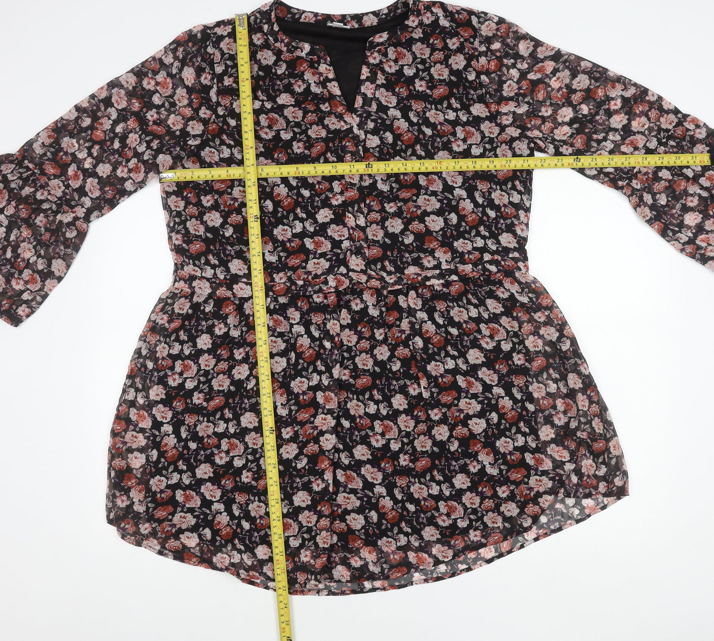 Womens UK Size 14 Jacqueline de Yong Multicoloured Tunic Blouse