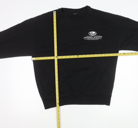 Mens UK Size M New Look Black Pullover Sweatshirt
