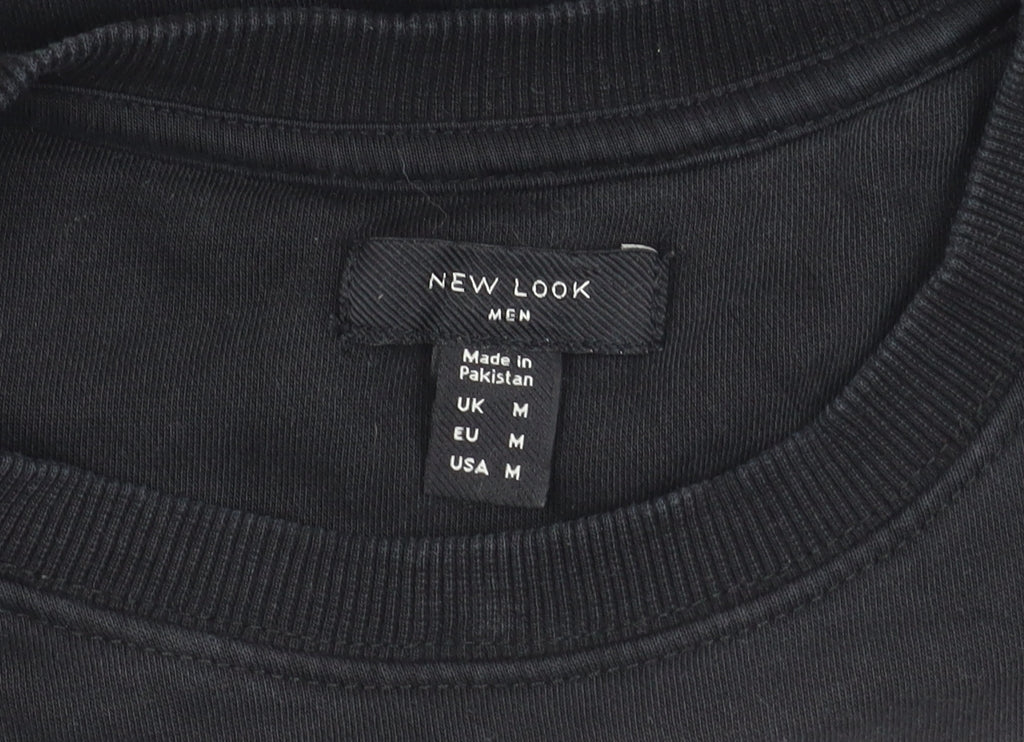 Mens UK Size M New Look Black Pullover Sweatshirt