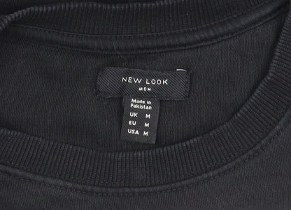 Mens UK Size M New Look Black Pullover Sweatshirt