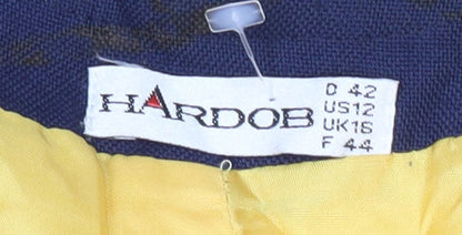 Hardob Womens Yellow Suit Jacket UK 16 Short Sleeve Viscose Lined