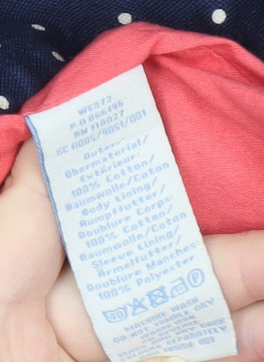 Boden Womens Blue Polka Dot Blazer Jacket Size 12 Workwear