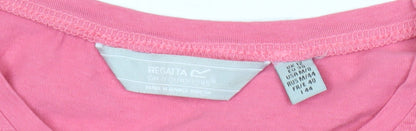 Womens UK Size 12 Regatta Pink Basic T-Shirt