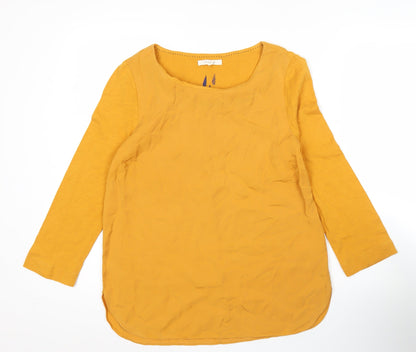 Womens UK Size 10 White Stuff Yellow Tunic Blouse