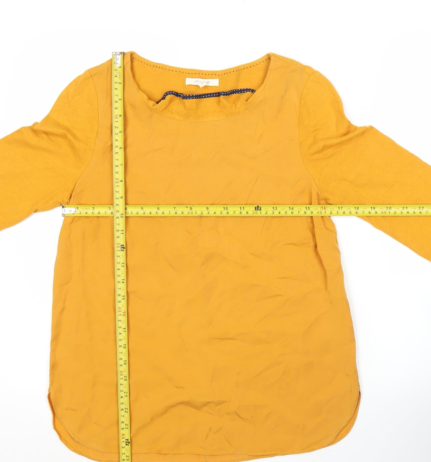 Womens UK Size 10 White Stuff Yellow Tunic Blouse