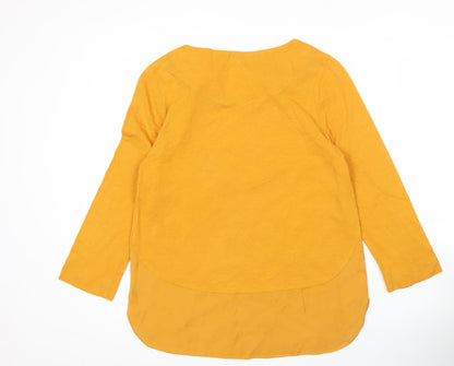 Womens UK Size 10 White Stuff Yellow Tunic Blouse