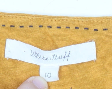 Womens UK Size 10 White Stuff Yellow Tunic Blouse