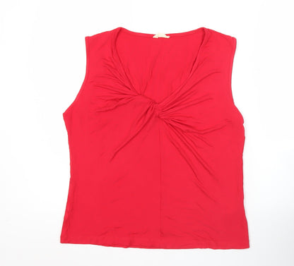 Womens UK Size S Hush Red Basic Tank