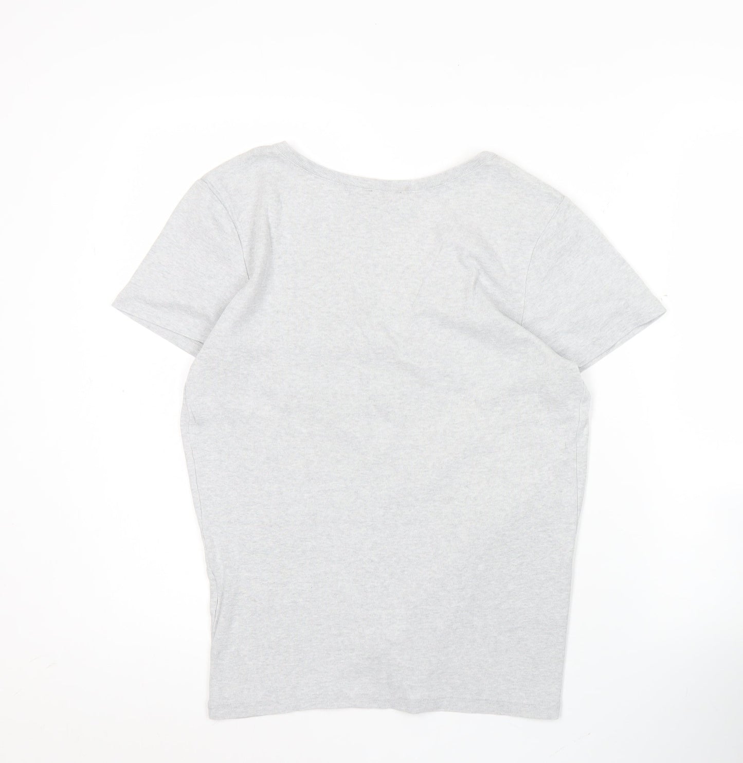 Womens UK Size L Ralph Lauren Grey Basic T-Shirt