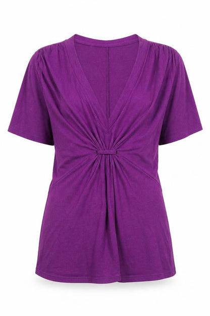Great Plains Womens Purple Viscose Wool Tunic Blouse Size M