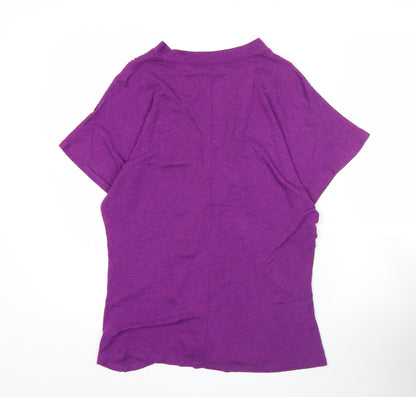 Great Plains Womens Purple Viscose Wool Tunic Blouse Size M
