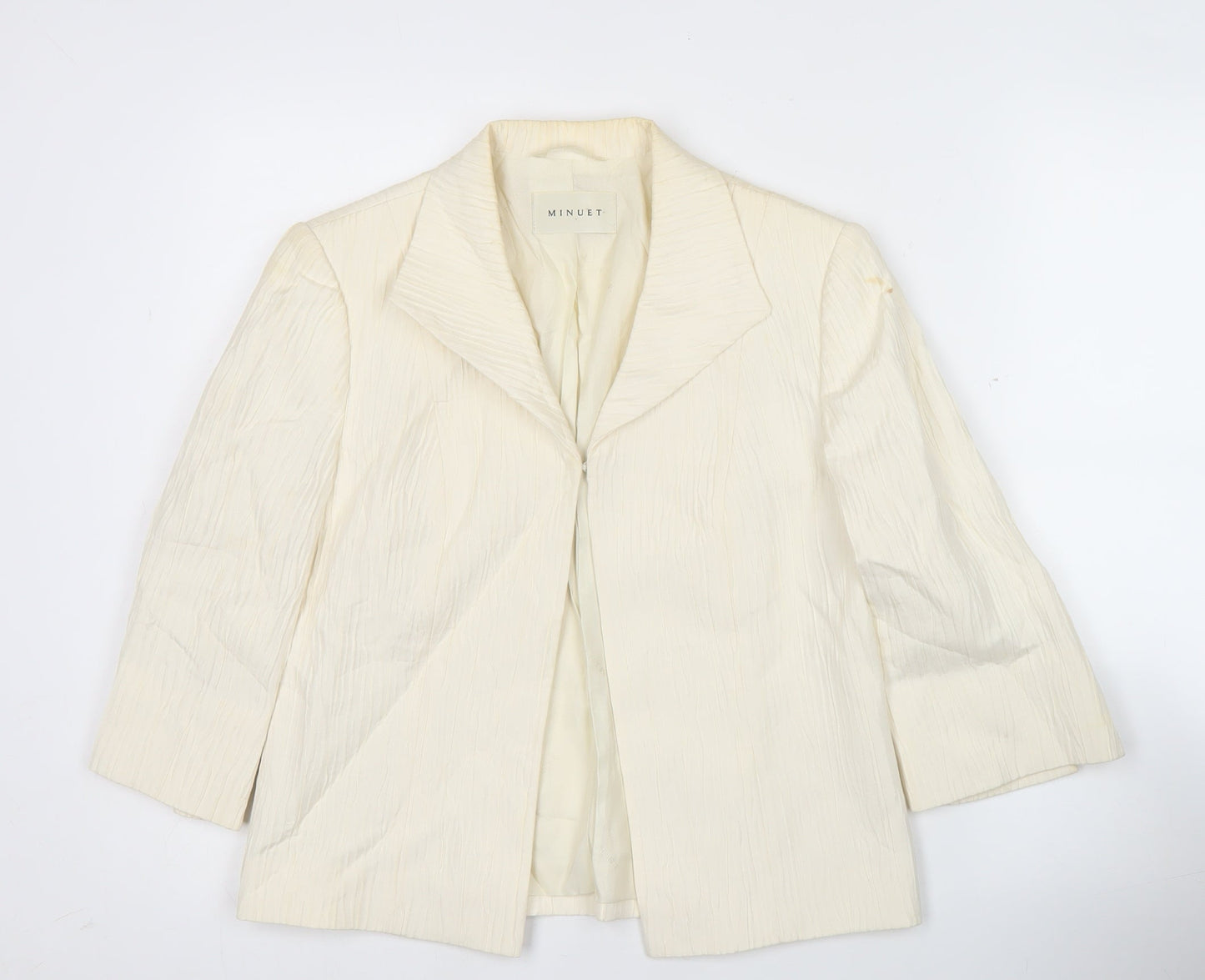 Minuet Women’s Ivory Size 8 Single-Breasted Blazer Jacket
