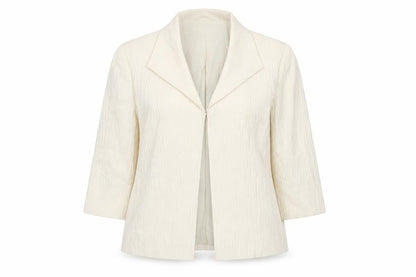 Minuet Women’s Ivory Size 8 Single-Breasted Blazer Jacket