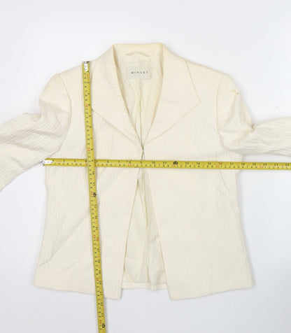 Minuet Women’s Ivory Size 8 Single-Breasted Blazer Jacket