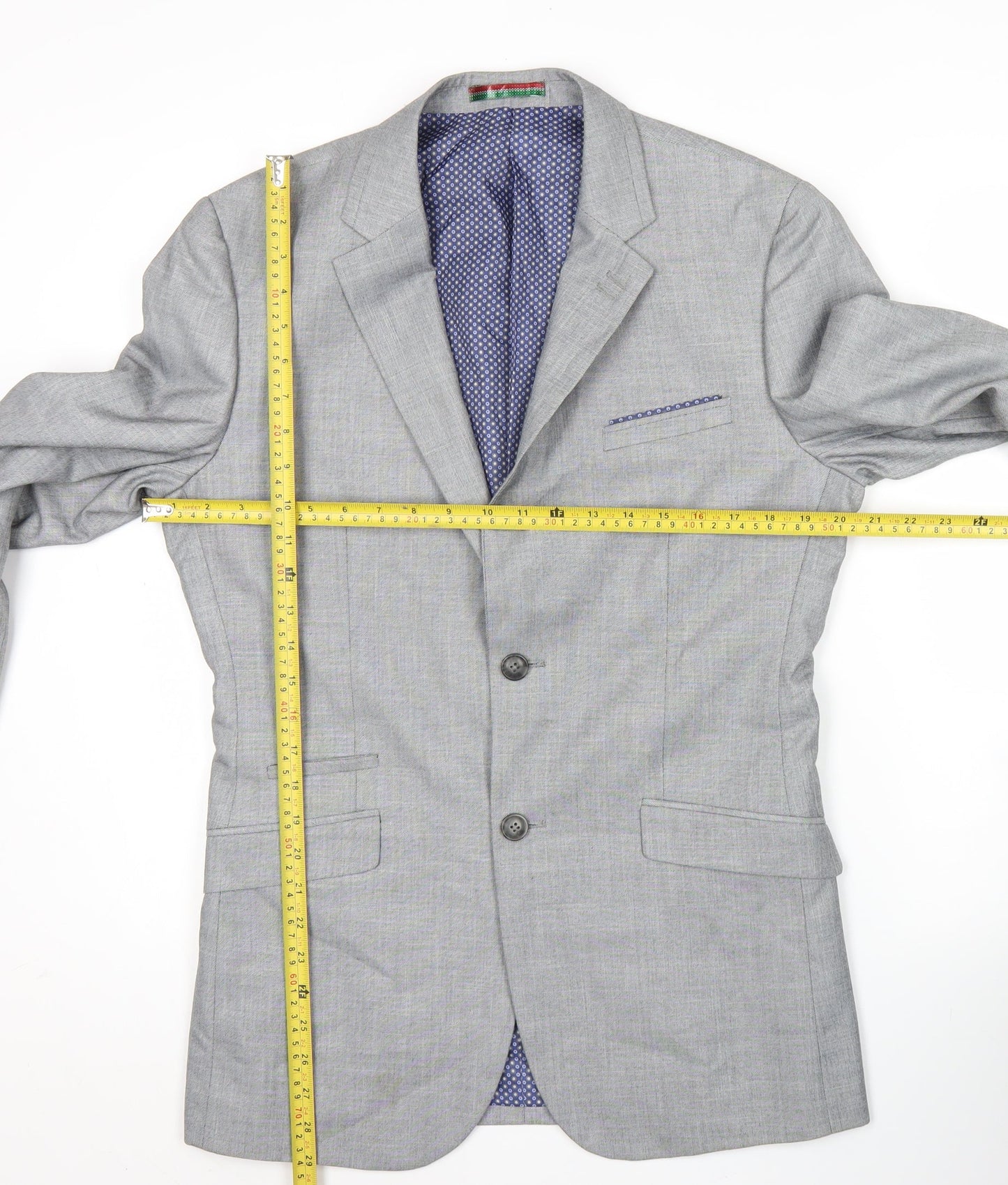 House of Cavani Men's Grey 36R Blazer Jacket Formal Smart