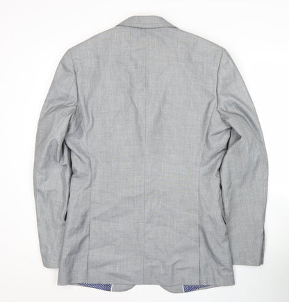 House of Cavani Men's Grey 36R Blazer Jacket Formal Smart