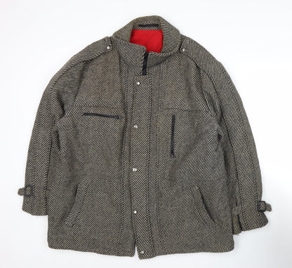 Mens UK Size 46 Pecker Court Grey Overcoat