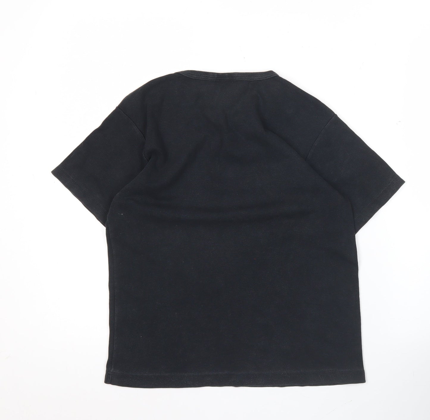 Womens UK Size L Russell Black Basic T-Shirt