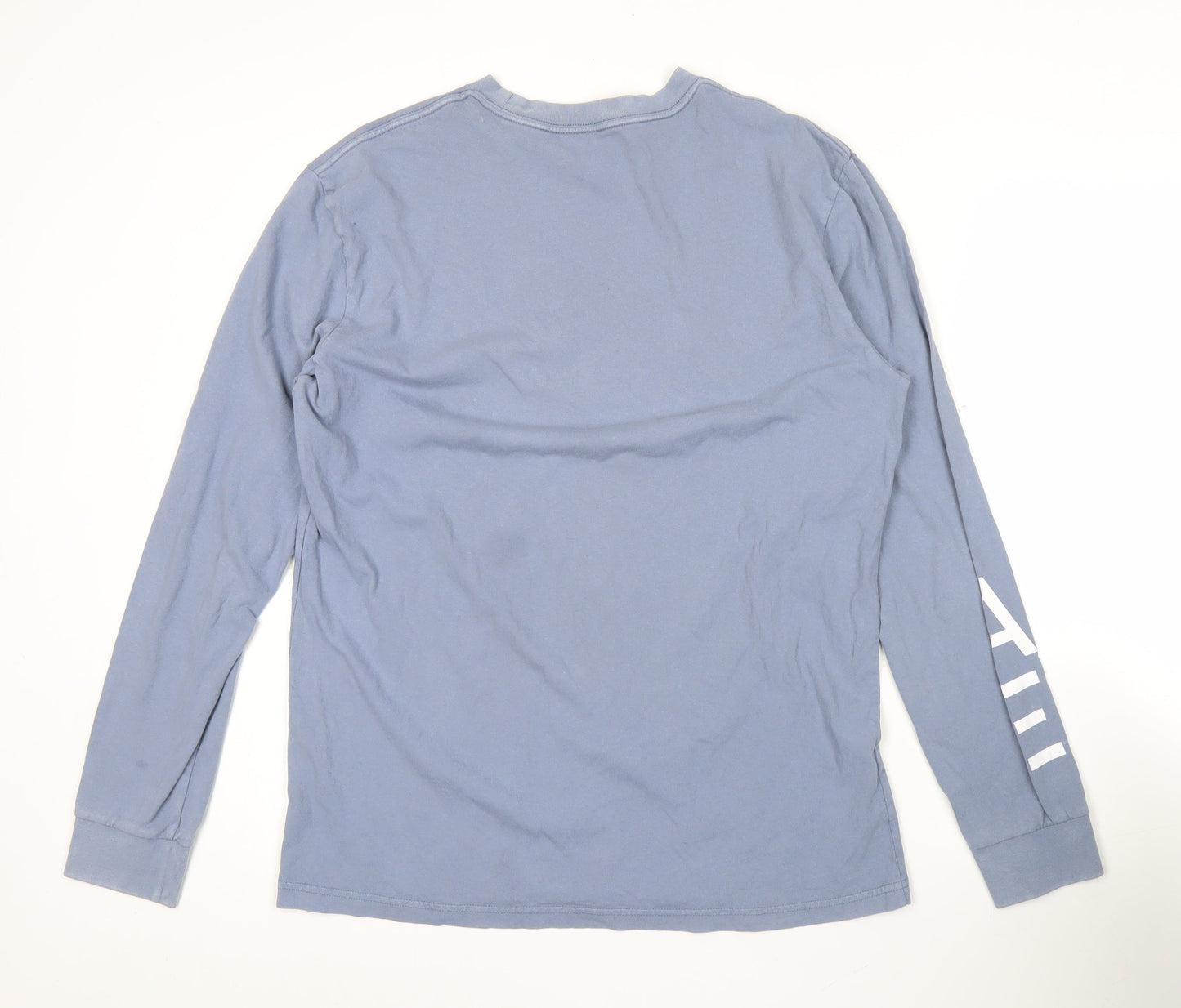 American Eagle Men’s Blue M Long Sleeve Crew Neck Cotton Graphic Top