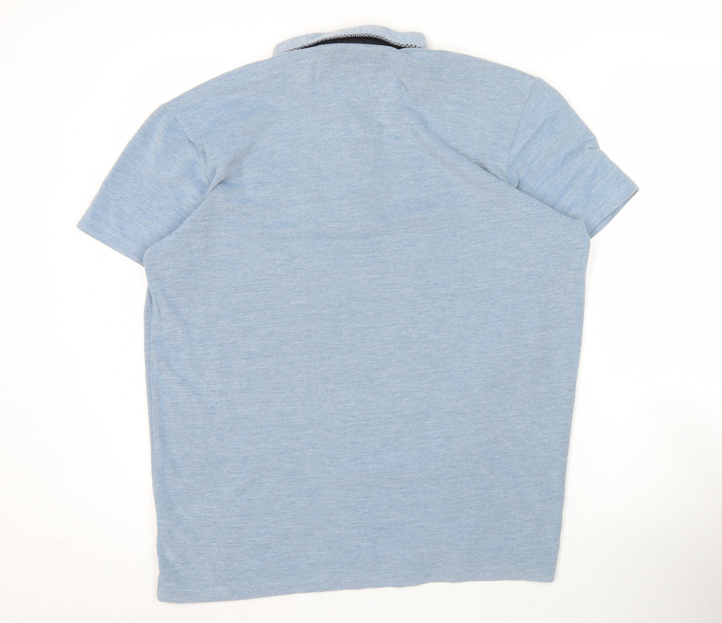 ACW85 Men's Blue Polo Shirt L Short Sleeve Collared Cotton Blend