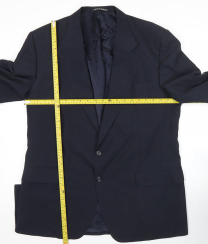 Austin Reed Men’s Blue 44L 2 Piece Suit Jacket Wool Blend