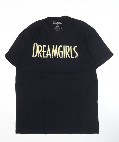 Dreamgirls Men's Black Medium Graphic Cotton T-Shirt
