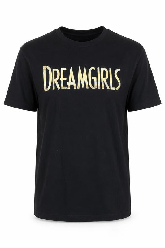 Dreamgirls Men's Black Medium Graphic Cotton T-Shirt