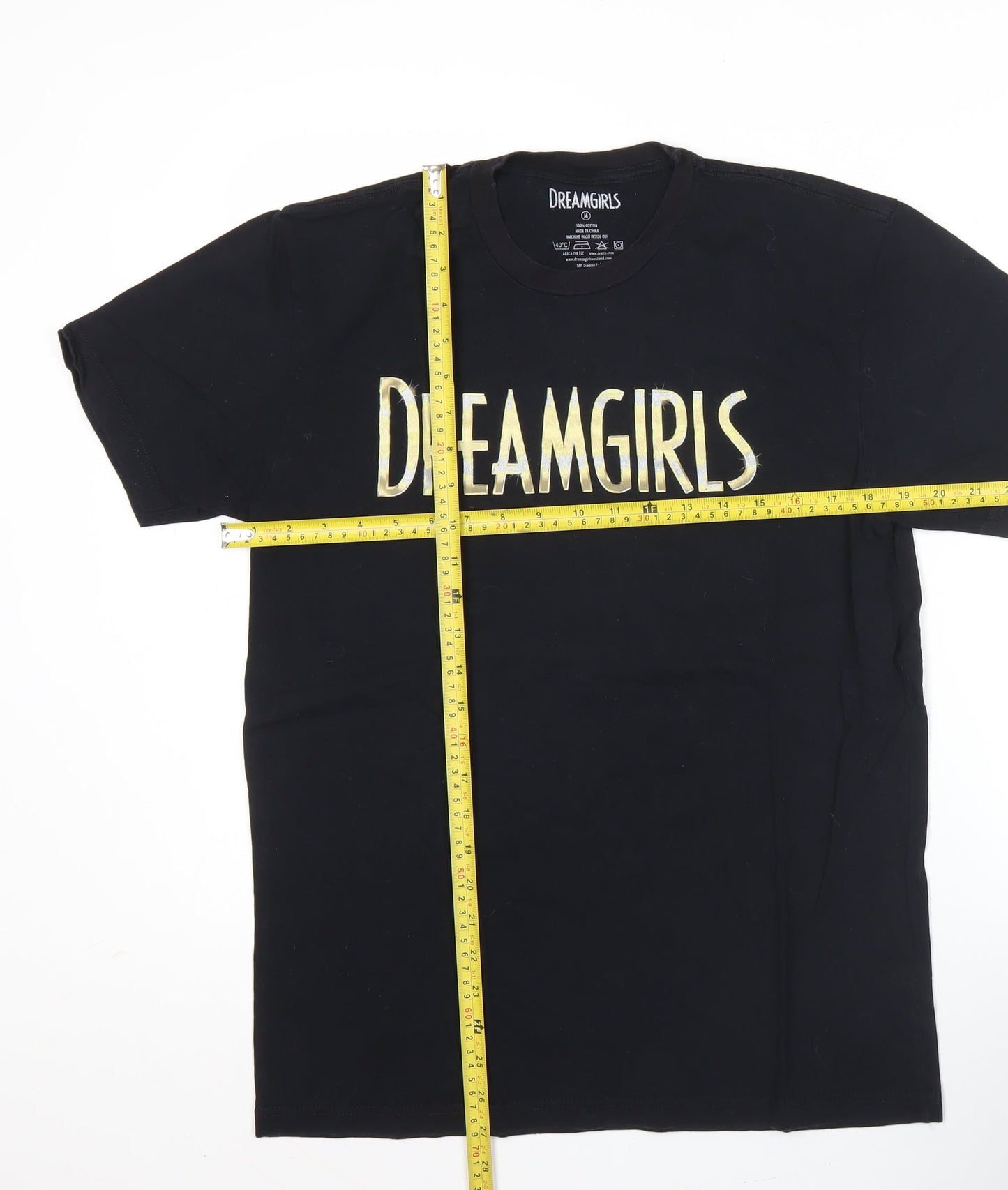 Dreamgirls Men's Black Medium Graphic Cotton T-Shirt