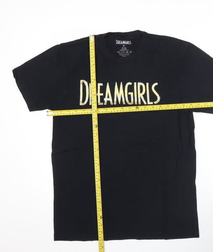 Dreamgirls Men's Black Medium Graphic Cotton T-Shirt