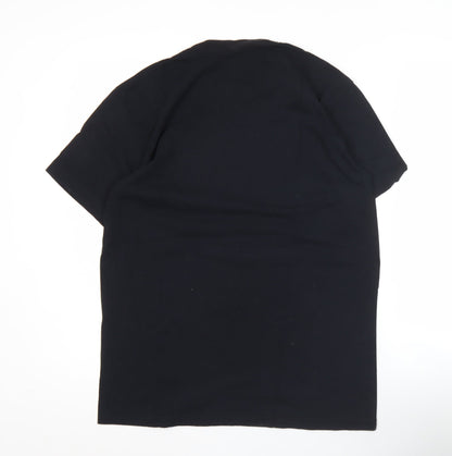 Dreamgirls Men's Black Medium Graphic Cotton T-Shirt