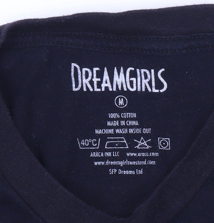 Dreamgirls Men's Black Medium Graphic Cotton T-Shirt