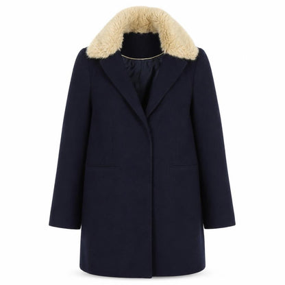 Womens UK Size 10 Topshop Blue Overcoat