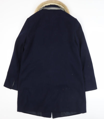 Womens UK Size 10 Topshop Blue Overcoat